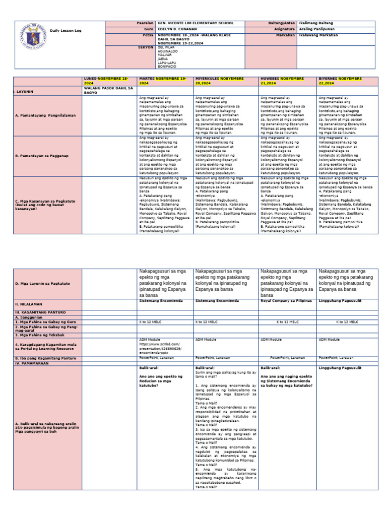 DLL Week 7 Ap | PDF