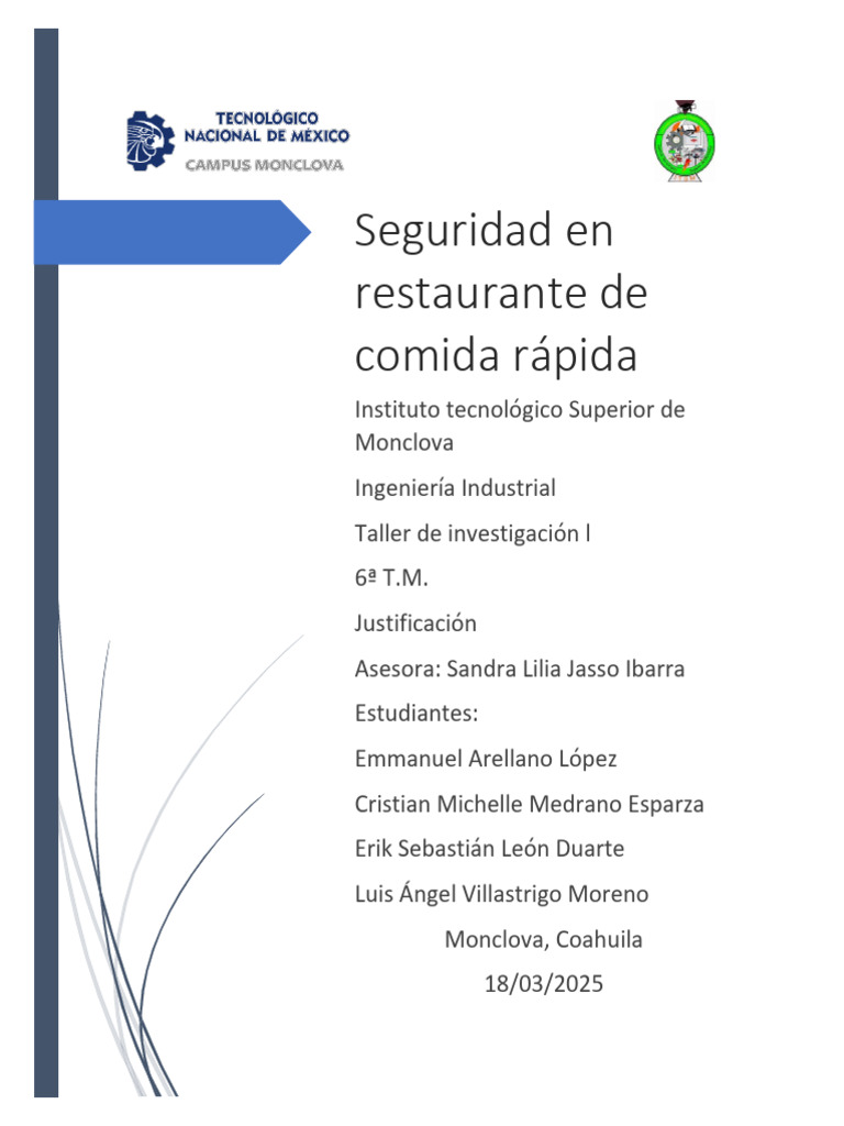 Seguridad en Cocinas de Restaurantes Rápidos | PDF | Seguridad y salud ...