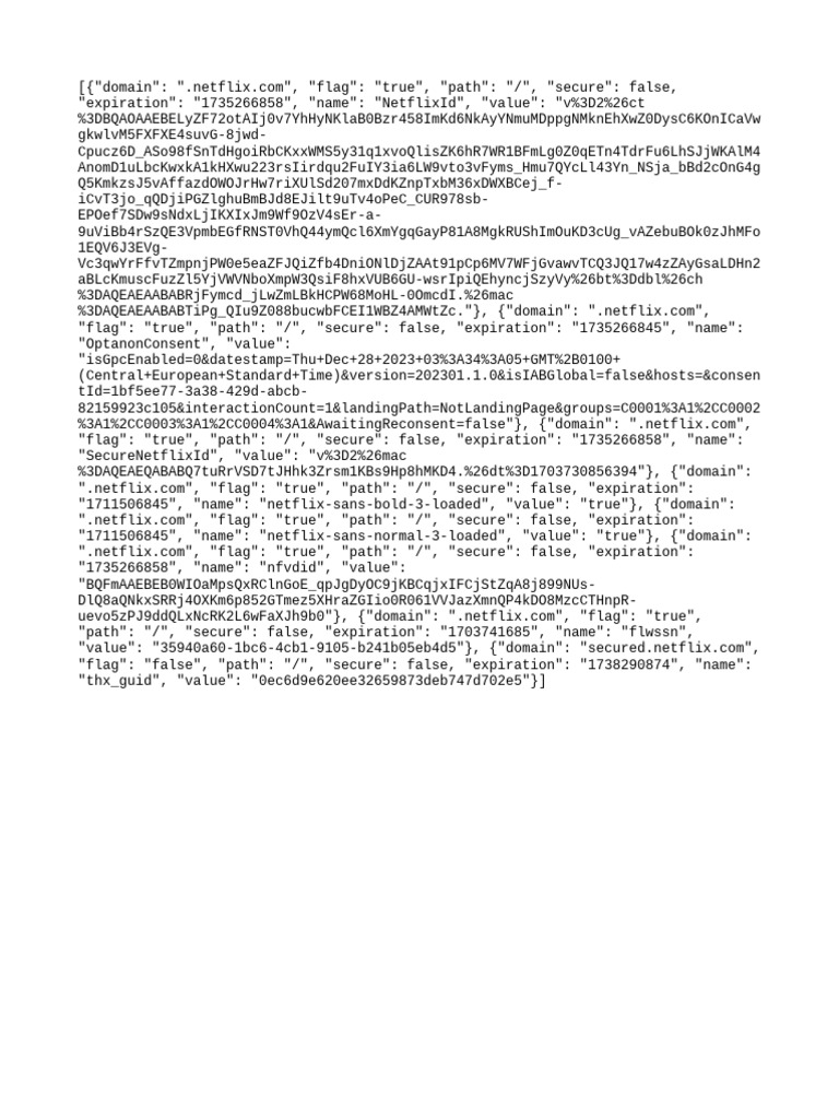 Netflix Cookie Data Overview | PDF | Netflix