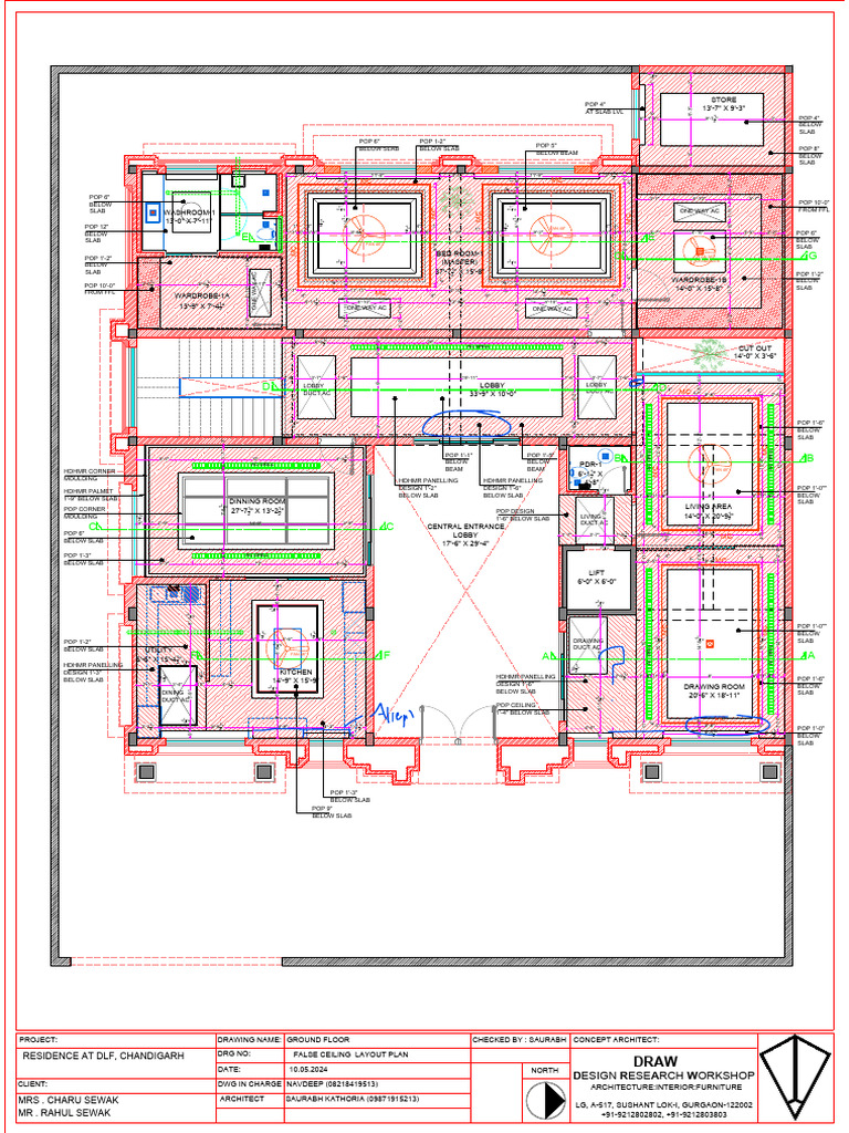 False Ceiling Design for Chandigarh Residence | PDF