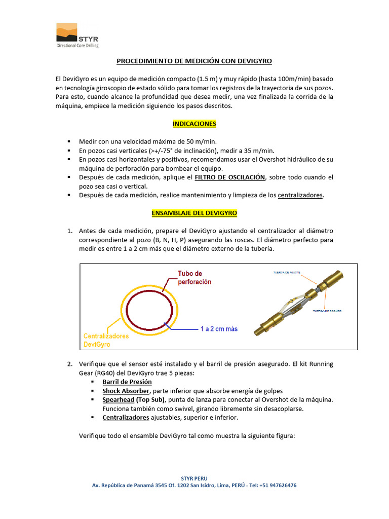 Procedimiento de Medición con DeviGyro | PDF