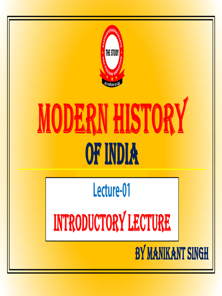 Modern History of India Overview | PDF | British Raj | Indian ...