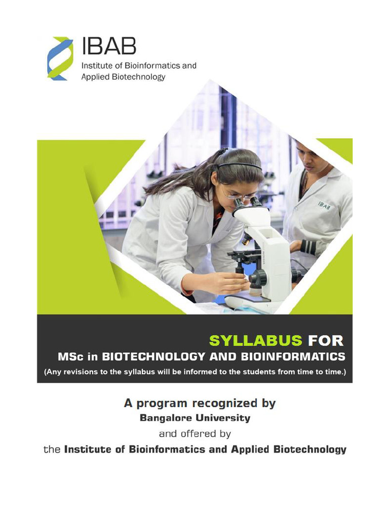 IBAB MSc Biochemistry Syllabus | PDF | Integral | Dna Repair