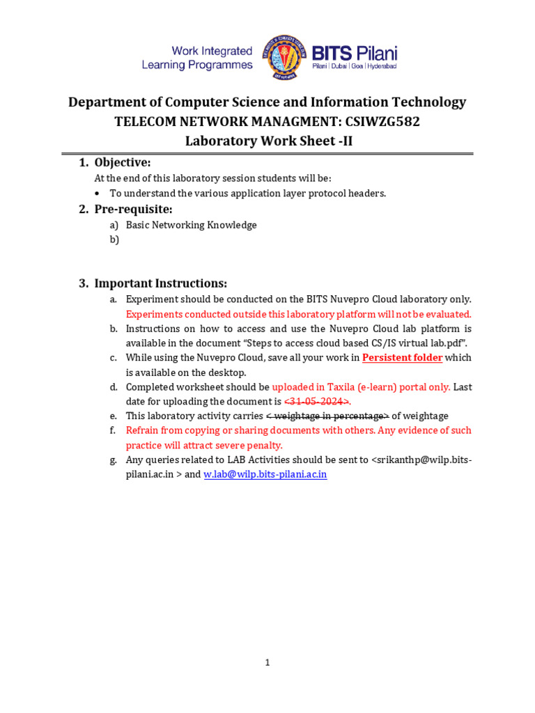 Telecom Network Management Lab Guide | PDF | Domain Name System ...