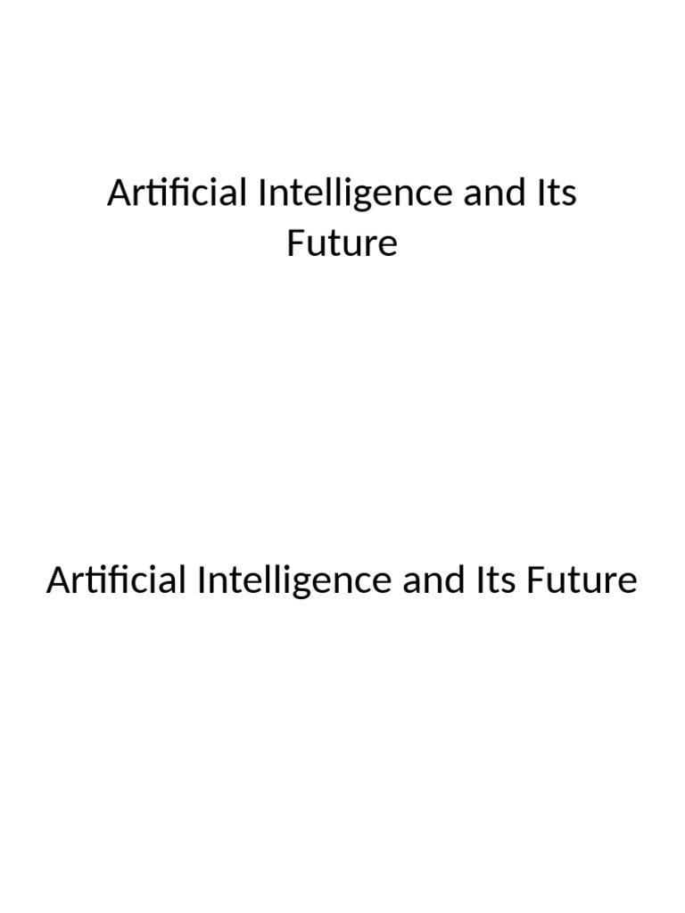 Future Trends in Artificial Intelligence | PDF