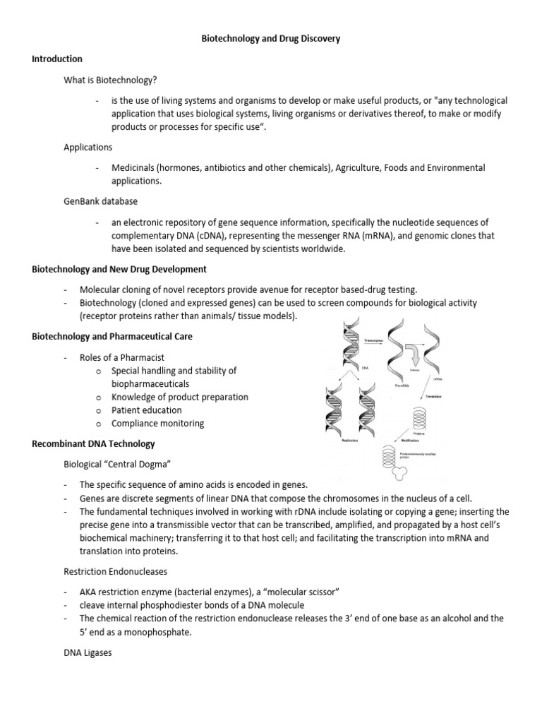 Biotechnology and Drug Discovery | PDF | Molecular Cloning | Interferon