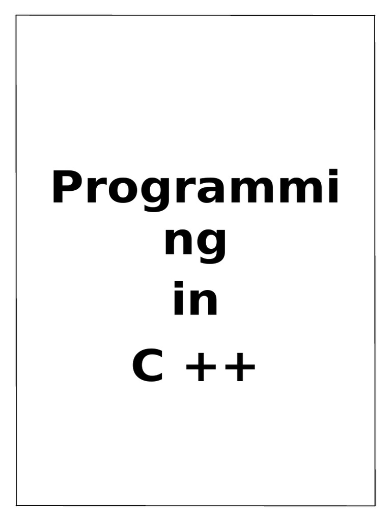 C++ Programming Practical Guide | PDF | C++ | Object (Computer Science)