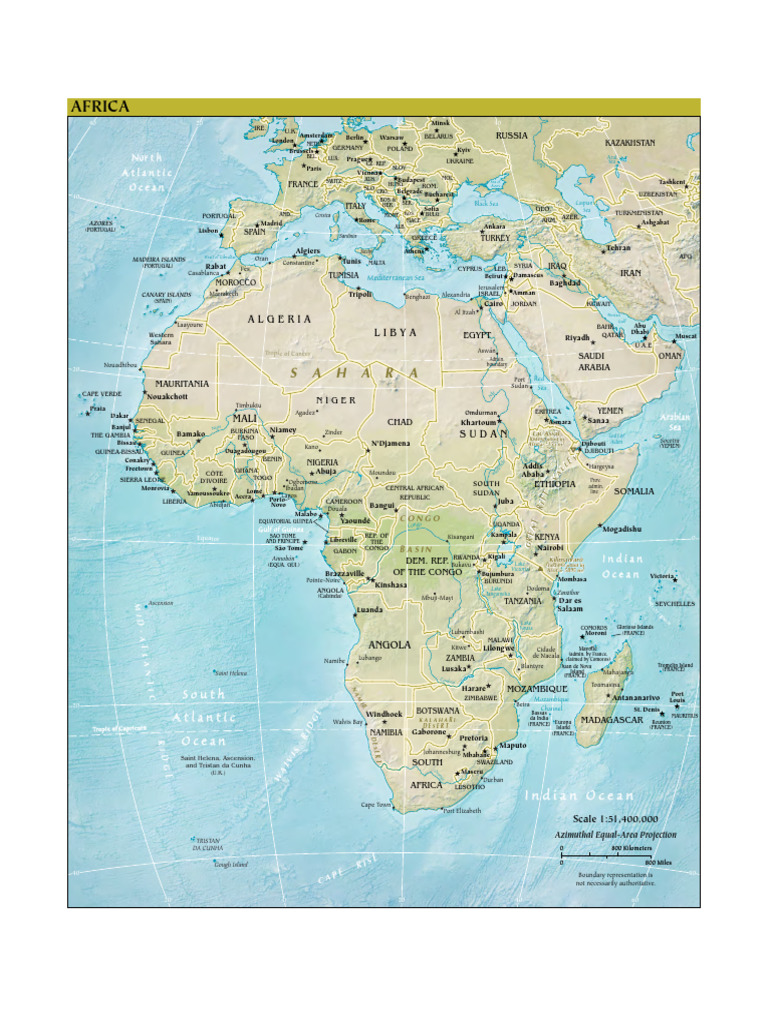 Physical Map of Africa PDF Download | PDF