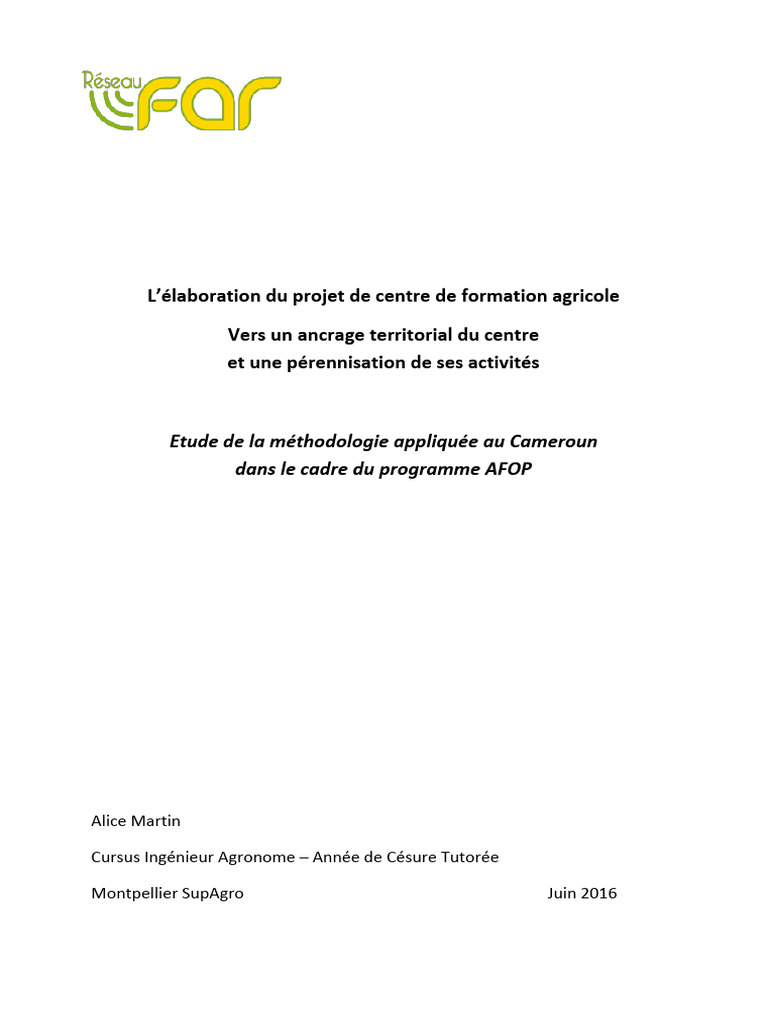 Ancrage Territorial des Centres AFOP | PDF | Gouvernance | Pédagogie