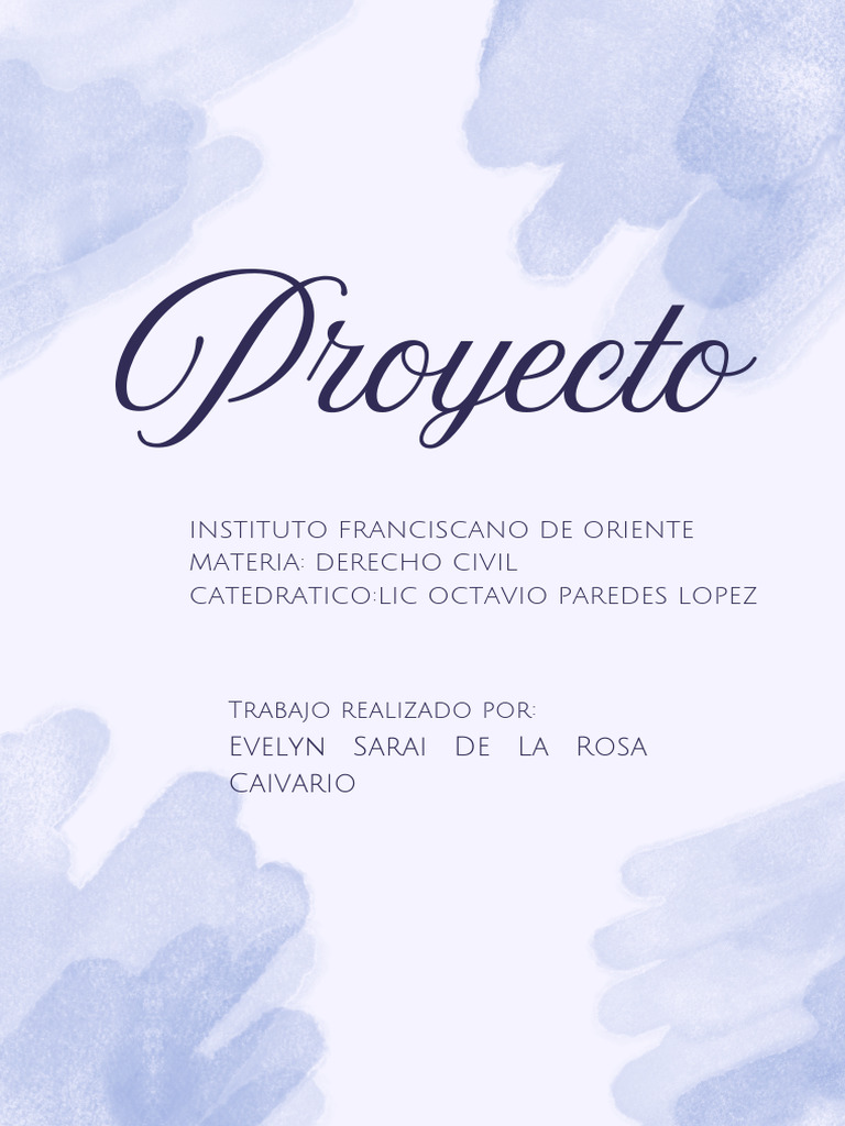 Documento A4 Portada Proyecto Acuarela Azul PDF | PDF | Pagos | Subrogación