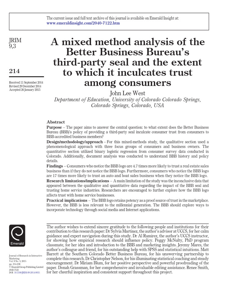 A Mixed Method Analysis of The | PDF | Qualitative Research | Focus Group