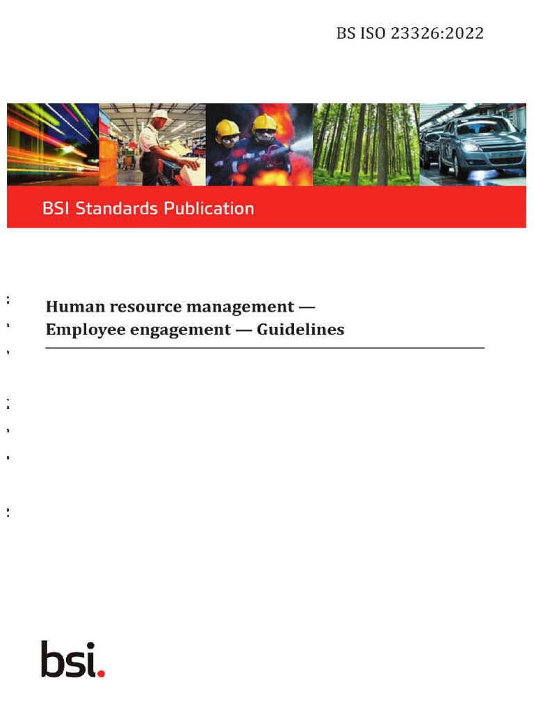 ISO 23326 2022 Employee Engagement Guidelines | PDF