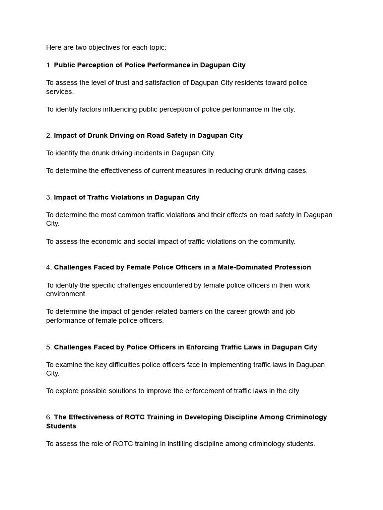 Police and Criminology Issues in Dagupan | PDF