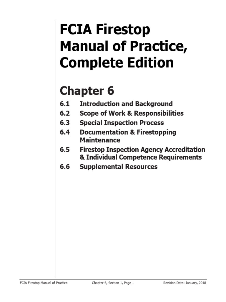 FCIA Firestop Manual of Practice, Complete Edition | PDF ...