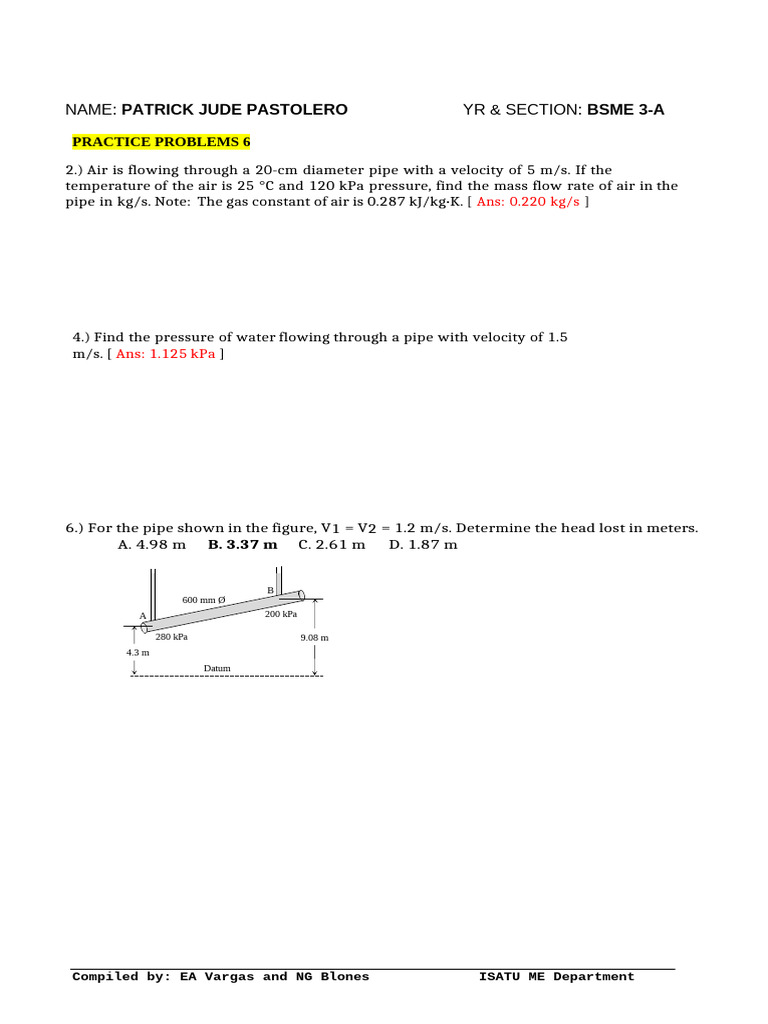 MODULE 6 - Fluid Flow | PDF