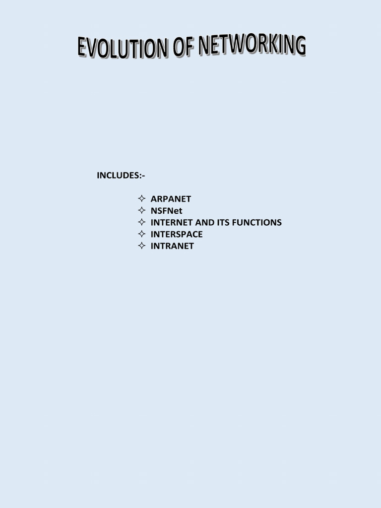 Evolution of Networking | PDF