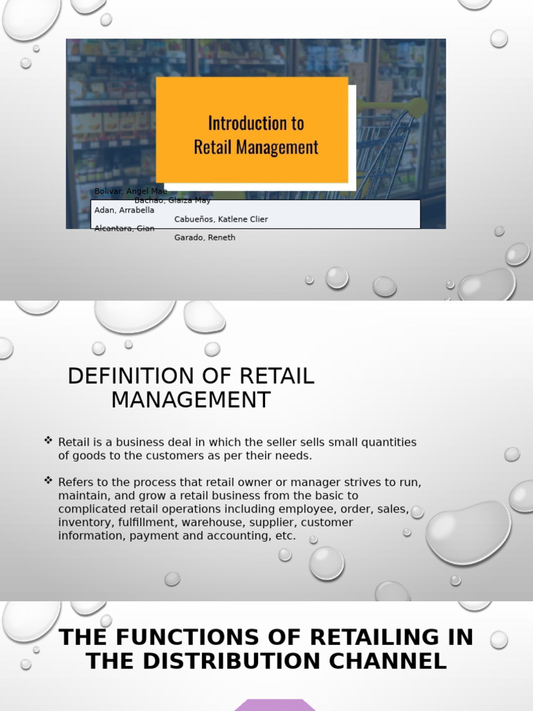 Retail Management: Key Functions & Strategies | PDF | Retail | Marketing