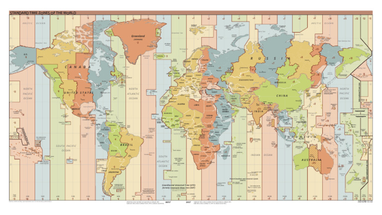 Global Standard Time Zones Guide | PDF | Arctic Ocean | Arctic