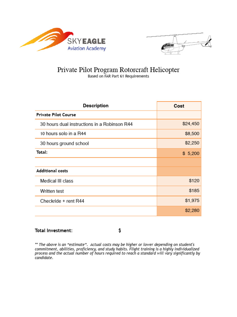Private Pilot Course - Helicopter April 2022 | PDF
