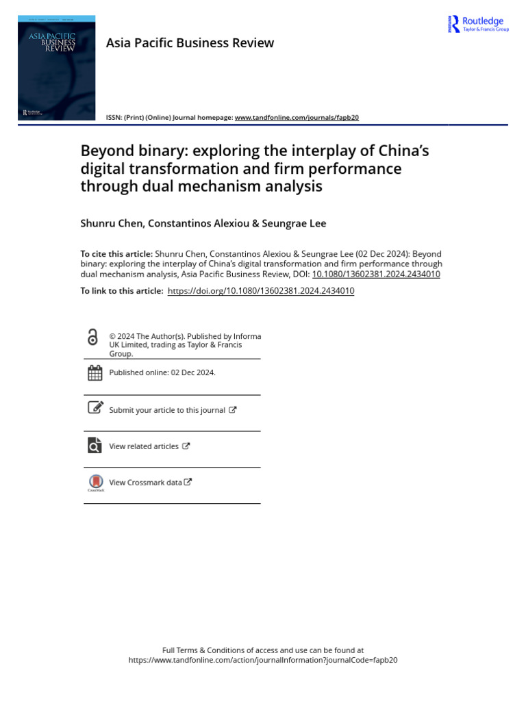 Beyond Binary Exploring The Interplay On China S Digital Transformation ...