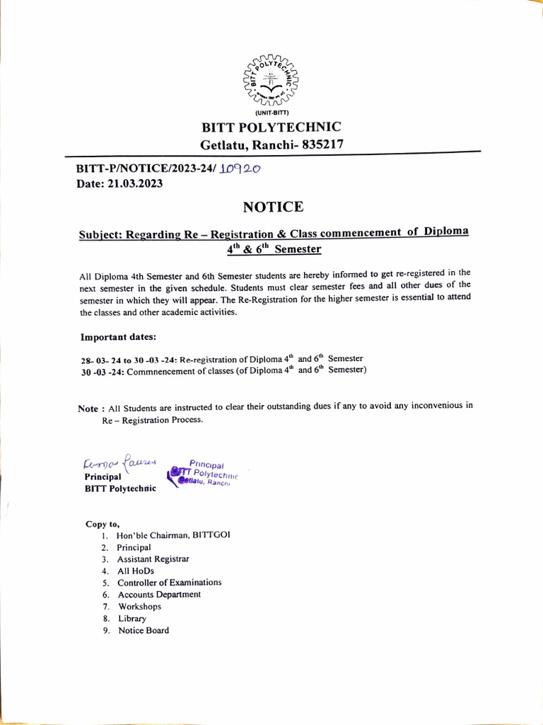 Notice _Re - Registration | PDF