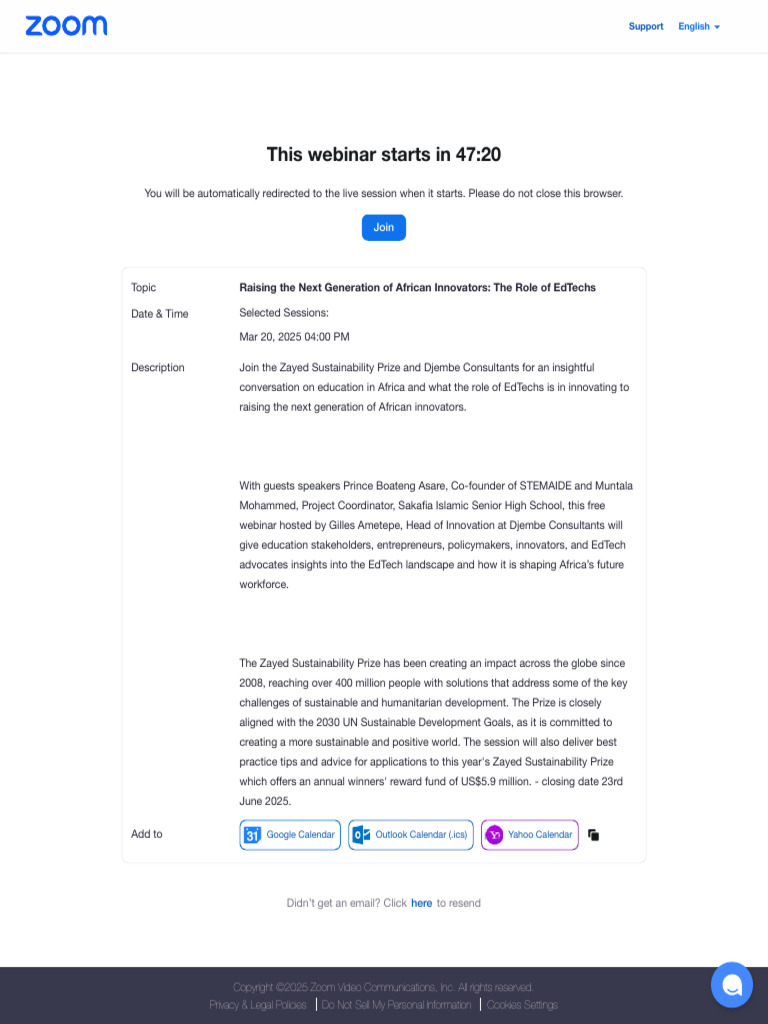 Webinar Registration - Zoom | PDF