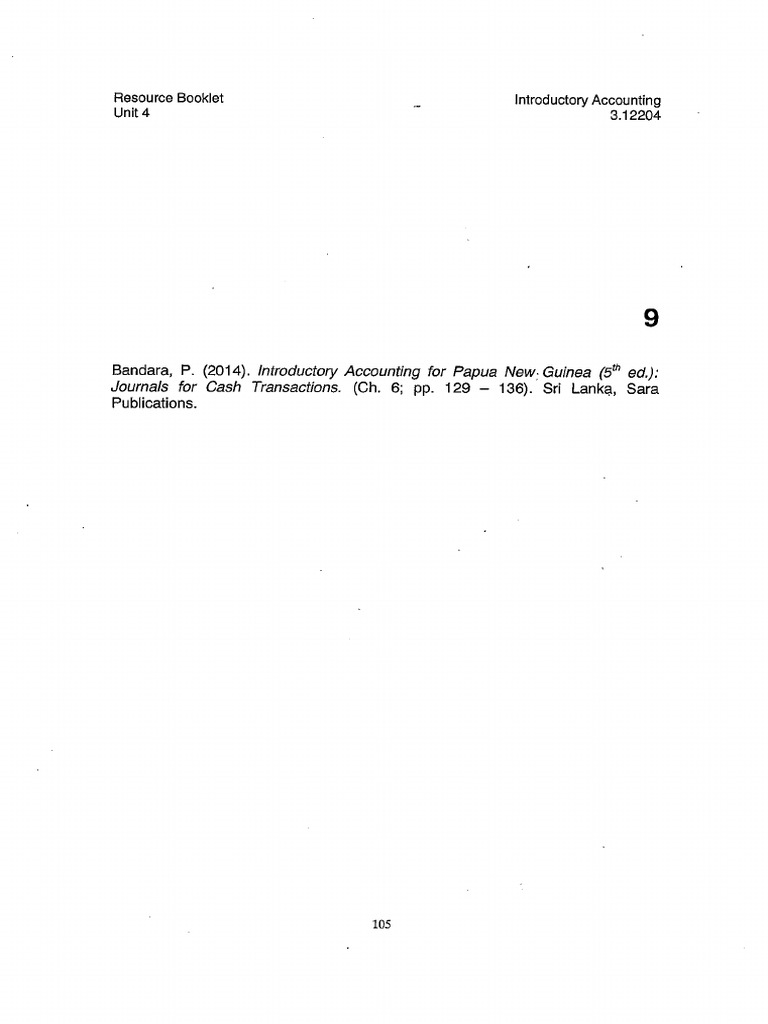 Resources 9 Journals For Cash Transactions | PDF