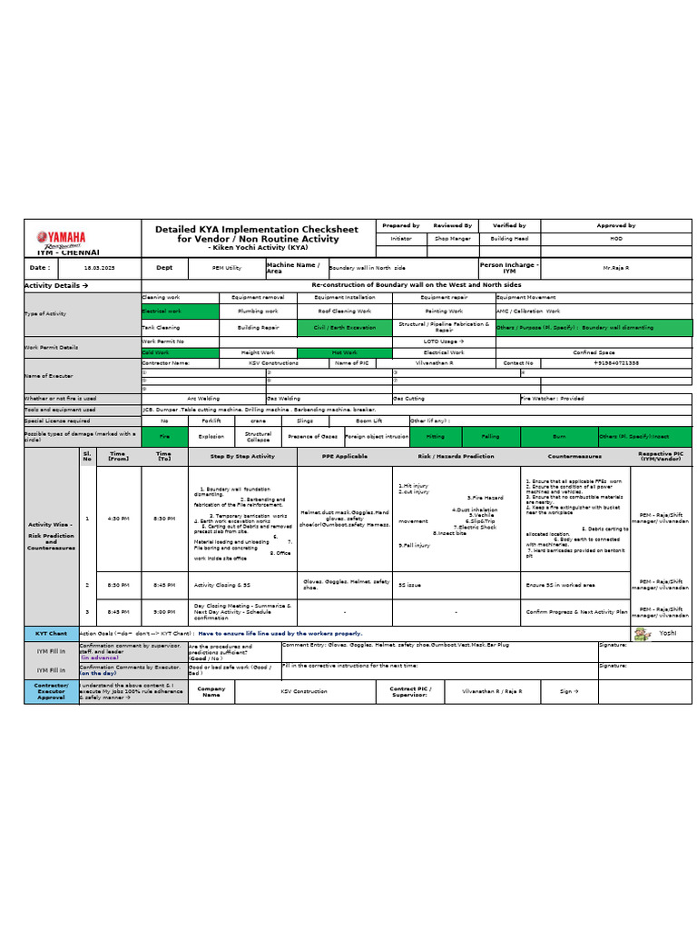 Boundary Wall Reconstruction Plan - Chennai | PDF | Personal Protective ...