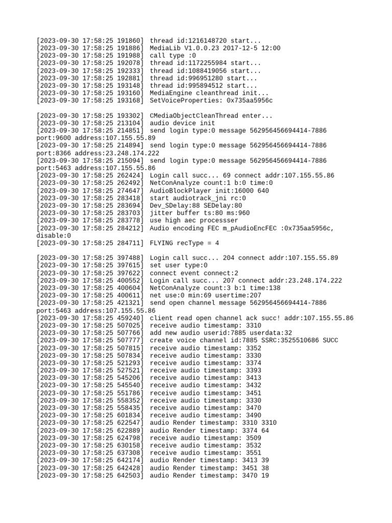 Audio Processing Log Analysis | PDF | Computer Networking | Data ...
