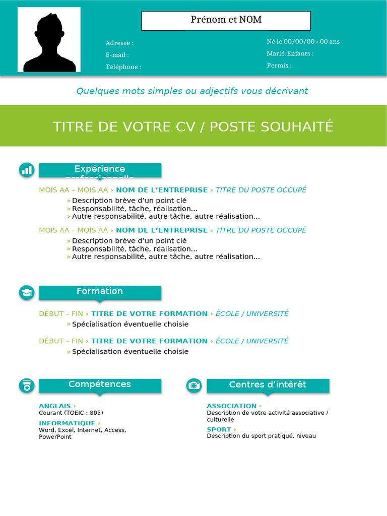 CV Format FTF 1 | PDF