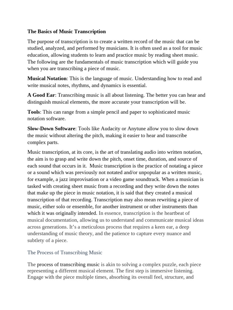 B7 Transcription | PDF | Entertainment | Sound