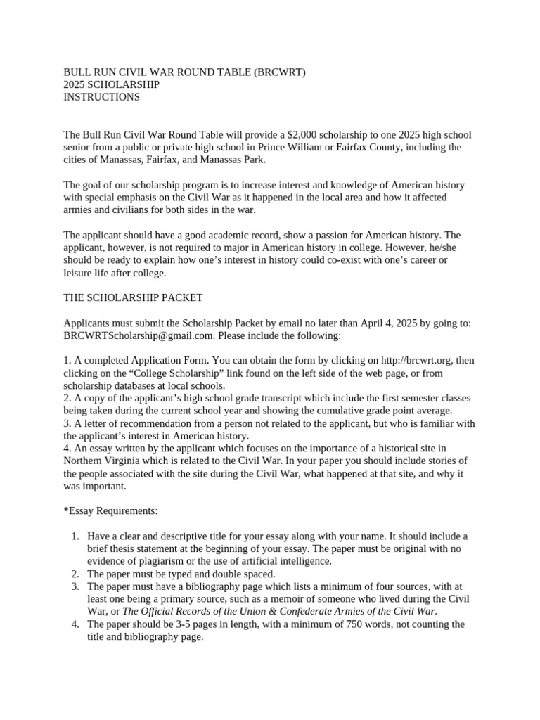 2025 Scholarship App Instructions | PDF | Essays