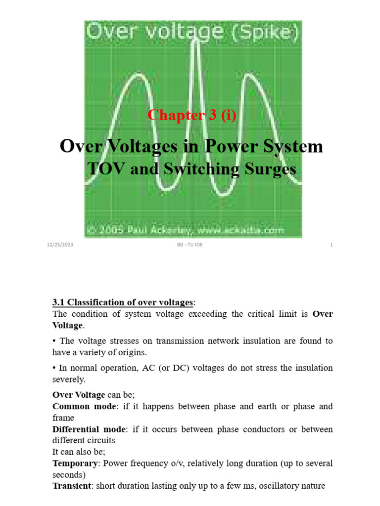 Understanding Over Voltages in Power Systems | PDF | Transformer ...