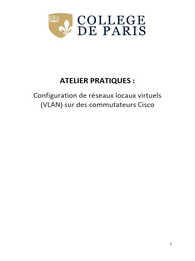 Configuration des VLAN sur Cisco | PDF | Réseau local | Ethernet