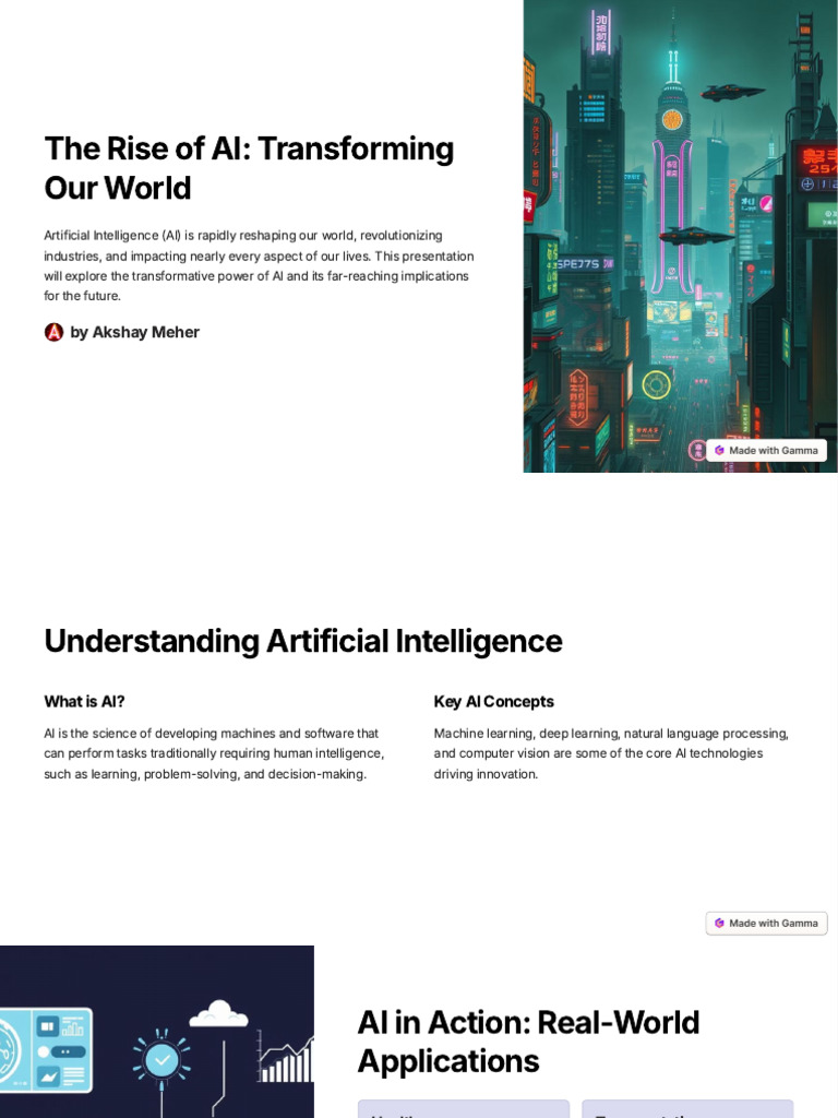 The Rise of AI Transforming Our World | PDF | Artificial Intelligence ...