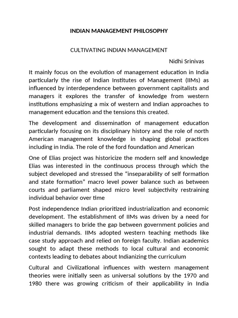 Cultivating Indian Management | PDF | Liberal Arts Education