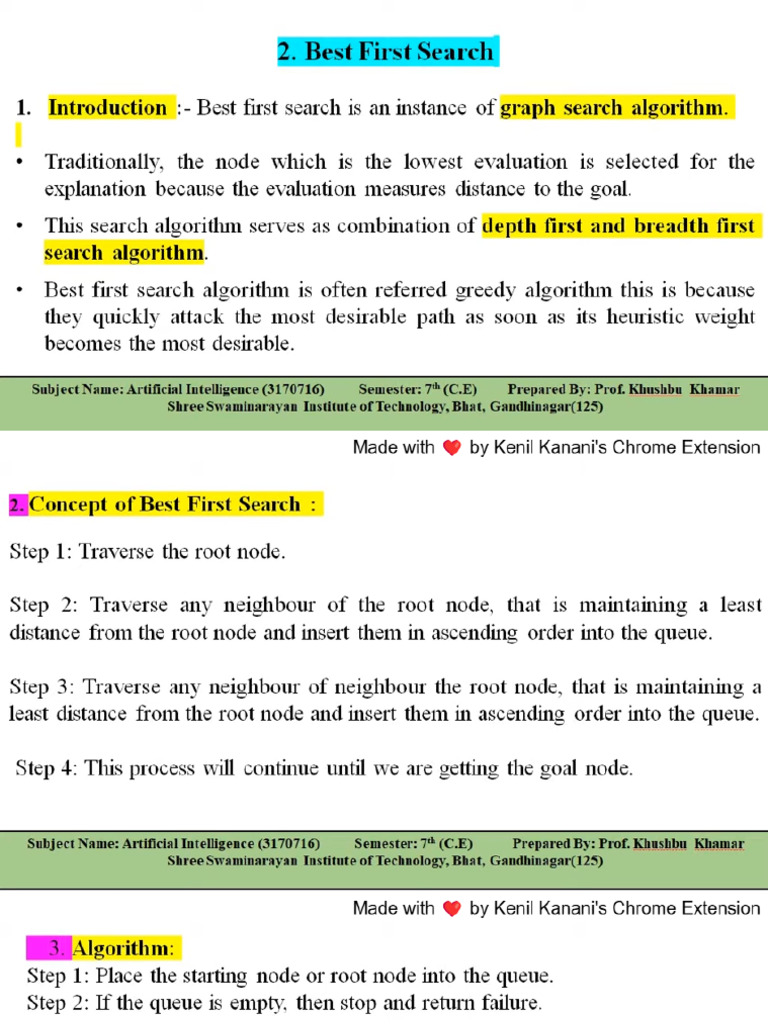 Best First Search 6 | PDF