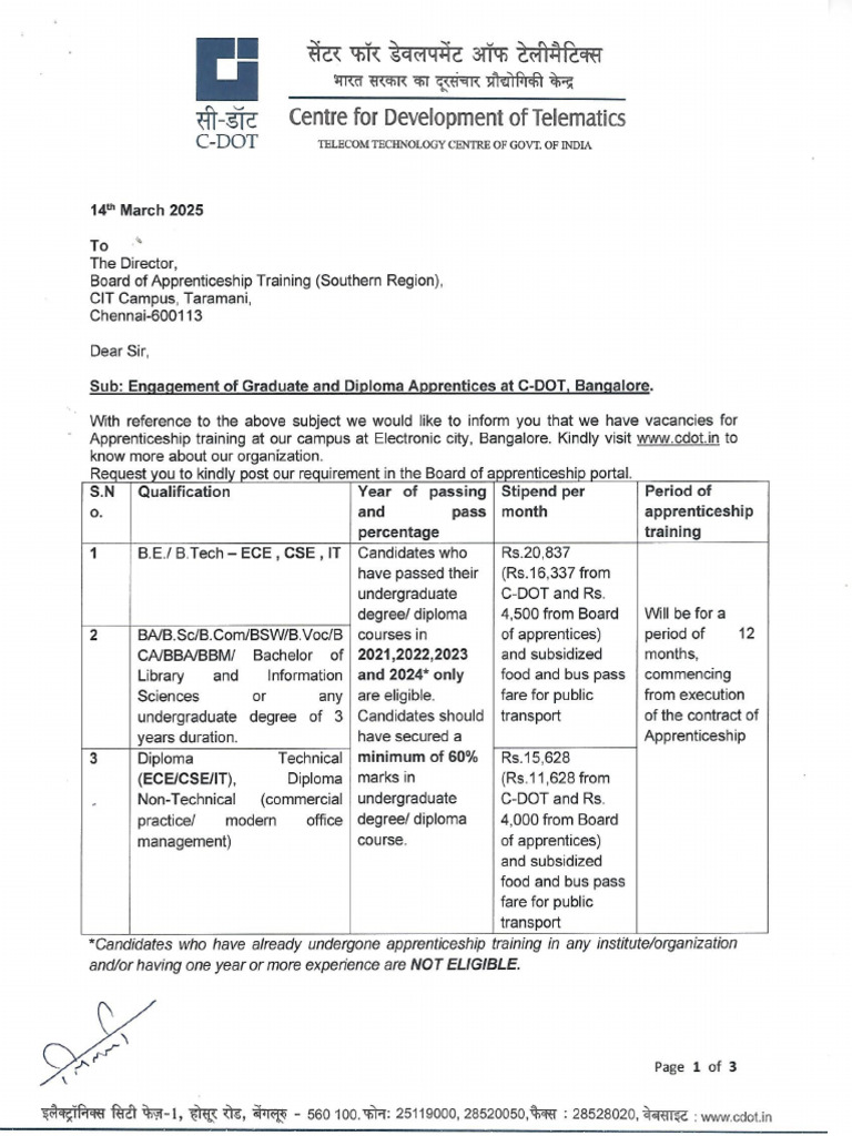 Apprentice Notification Cdoc | PDF