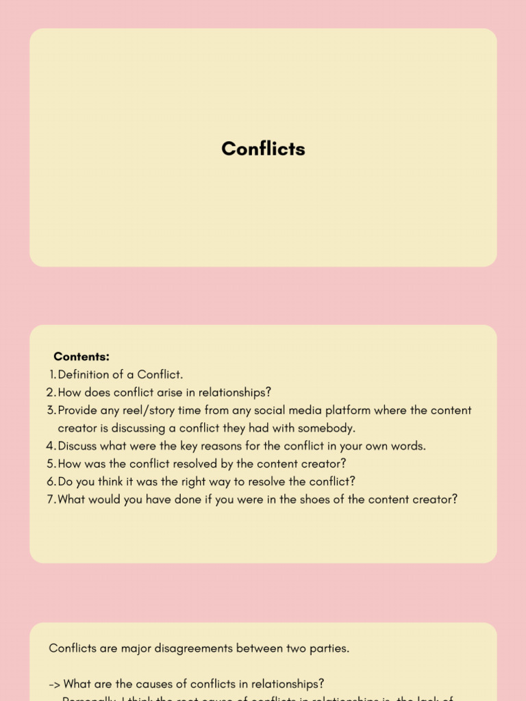Conflicts | PDF
