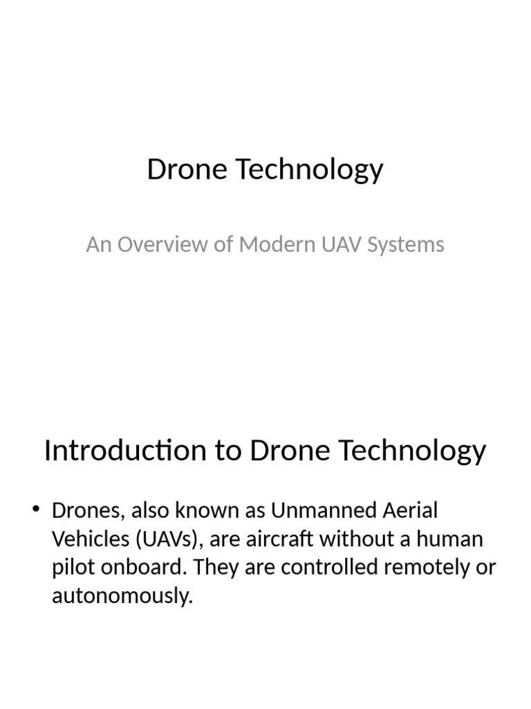 Drone Technology Presentation | PDF