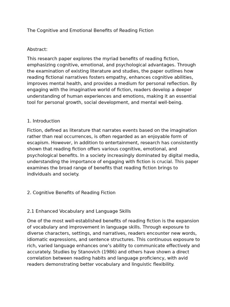 Why Reading Fiction Is Good For You