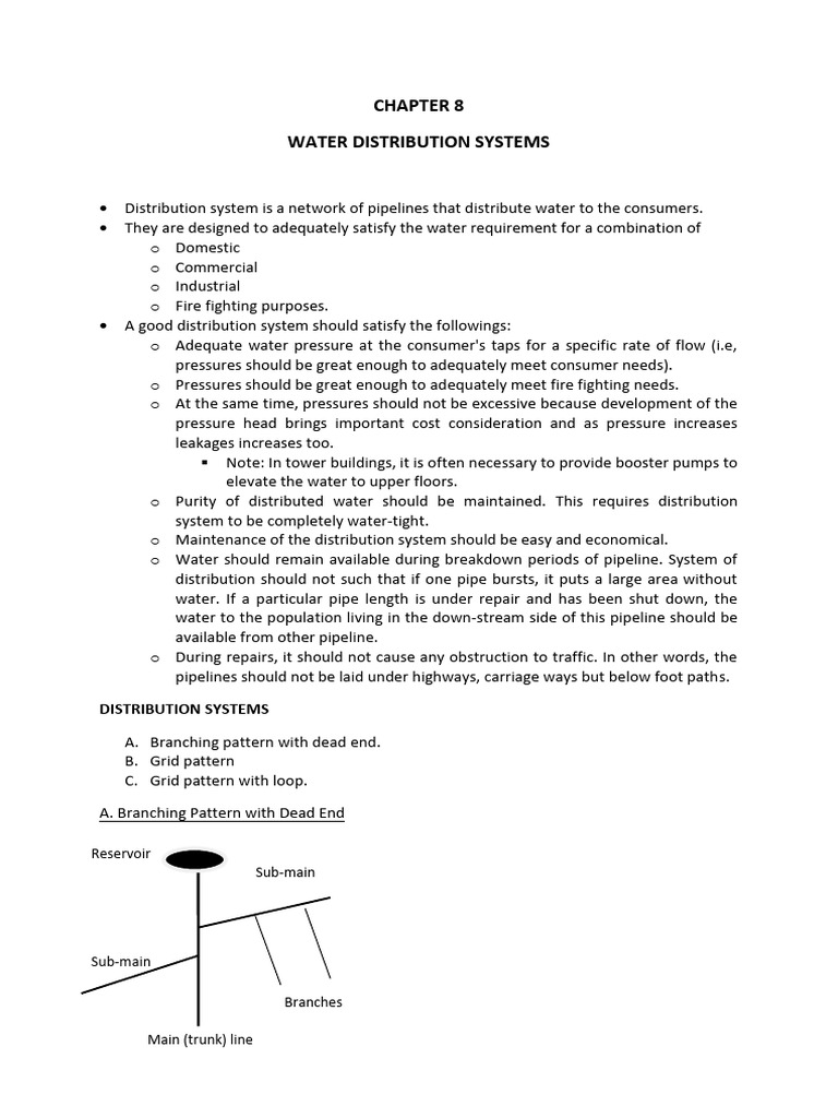 Water Distribution Systems Overview | PDF | Water | Liquids