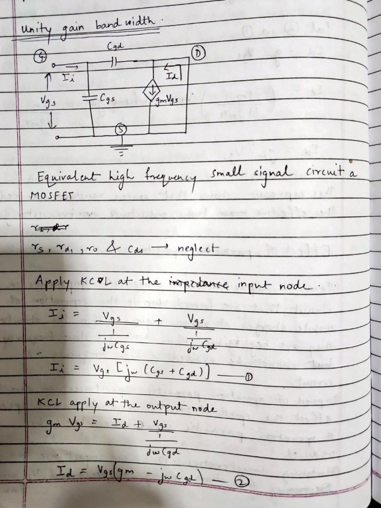 MOSFET Small Signal Analysis | PDF | Electronics | Semiconductor Devices
