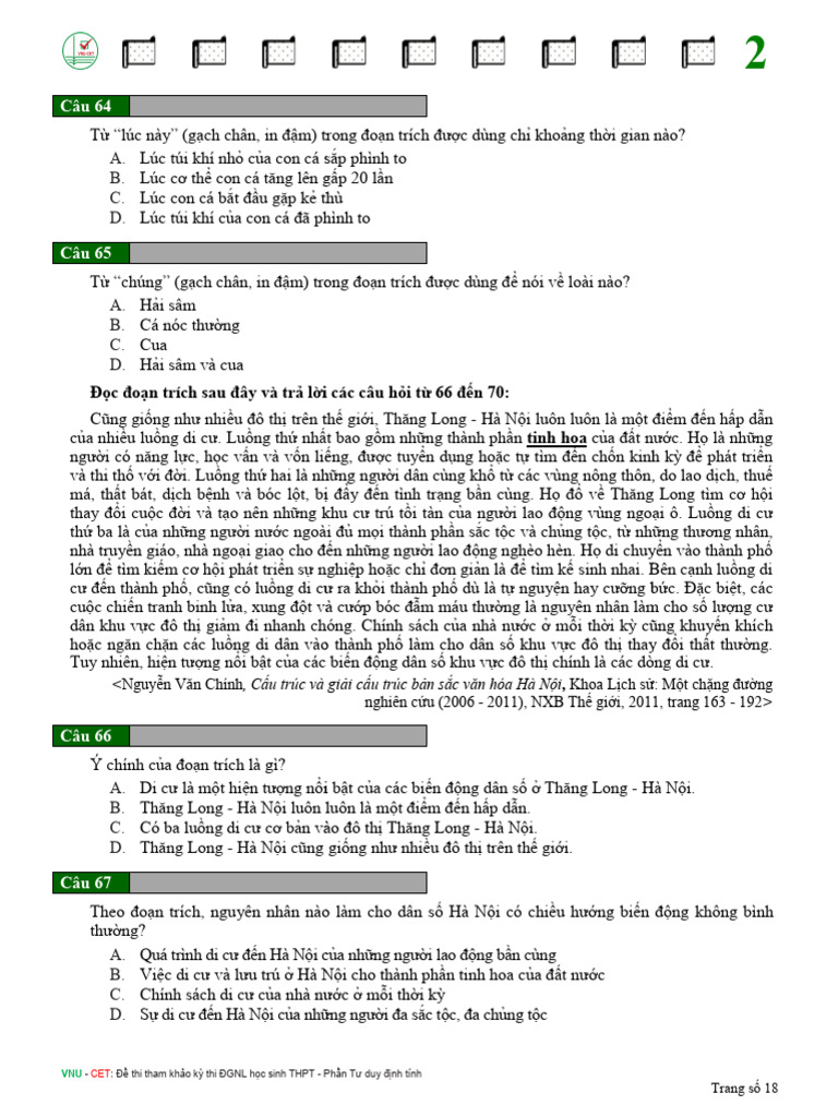 De Thi Tham Khao Hsa-20-29 | PDF