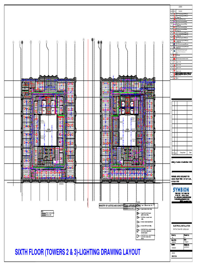 Sixth Floor (Towers 2 & 3) - Lighting Drawing Layout: Ministry of ...