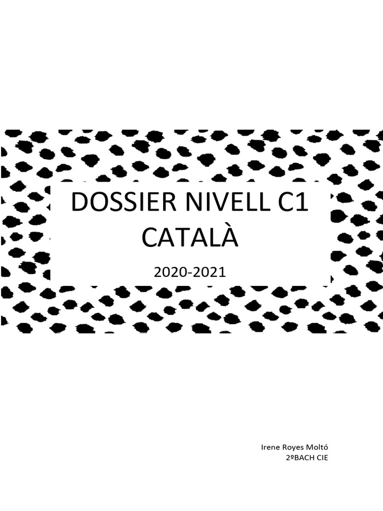 Dossier Nivell C1 Català | PDF