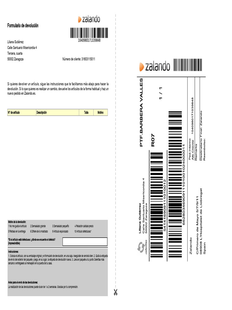 Return Label | PDF