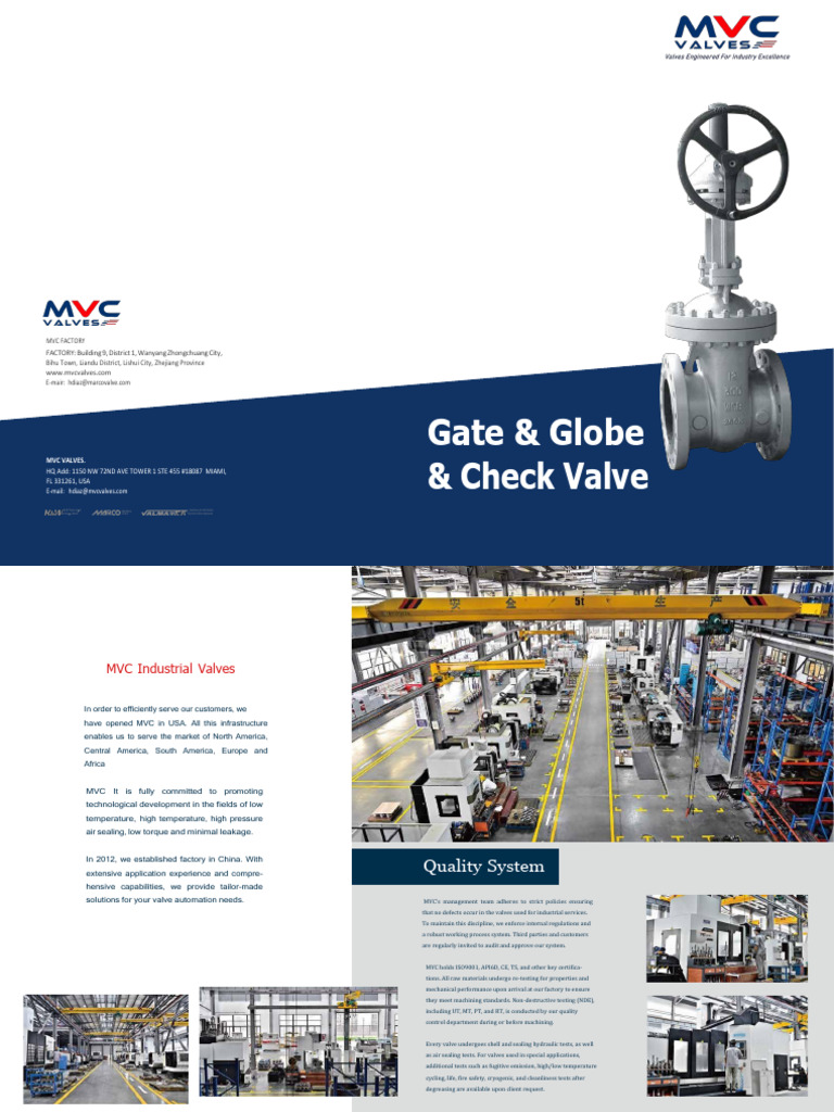 MVC Industrial Valves Overview | PDF | Valve | Mechanical Engineering