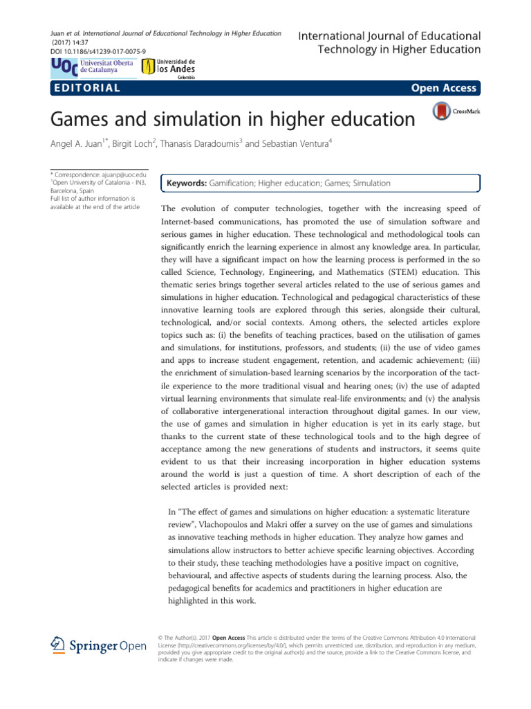 Games and Simulations in Higher Education | PDF | Educational ...