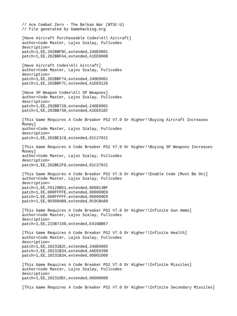 ダンジョンズ＆ドラゴンズ -ミスタラ英雄戦記- Ace Combat Zero - The Belkan War (NTSC-U) .Pnach | PDF | Military